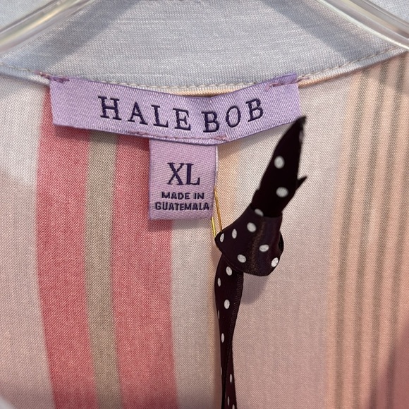 Hale Bob Holiday Striped Long Sleeve Sleep shirt bamboo sz XL women’s new w tags - Picture 3 of 8